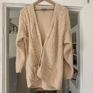Vintage LL Bean Pom Pom Cardigan